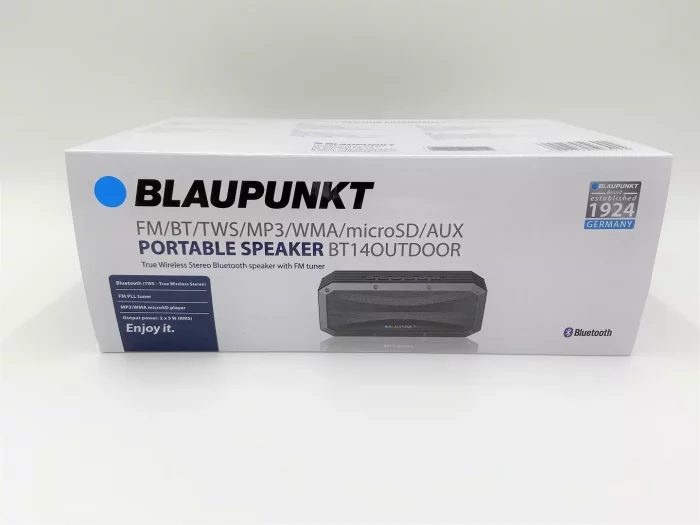 Zapakowany głośnik bluetooth Blaupunkt BT14OUTDOOR