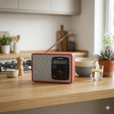 Radio przenośne TechniSat DIGITRADIO 2 czerwono-srebrne